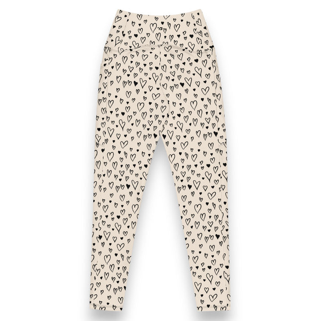LEGGINGS DE CINTURA ALTA CON CORAZÓN GRUNGE DESERT (BOLSILLOS)