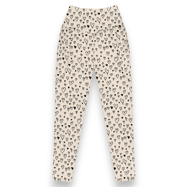 LEGGINGS DE CINTURA ALTA CON CORAZÓN GRUNGE DESERT (BOLSILLOS)
