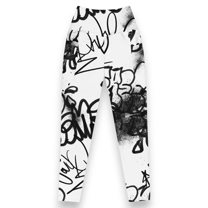 Leggings de cintura alta con grafiti de Urban Noir (bolsillos)