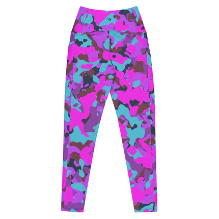 Leggings de cintura alta (yoga) con bolsillos y estampado de camuflaje intenso