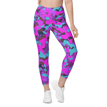 Leggings de cintura alta (yoga) con bolsillos y estampado de camuflaje intenso