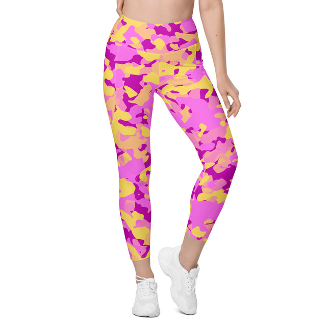 Leggings de cintura alta (yoga) con bolsillos y estampado de camuflaje intenso