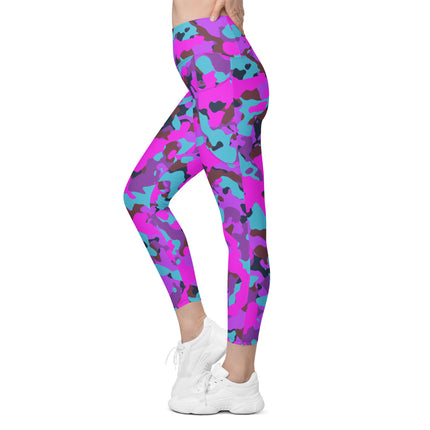 Leggings de cintura alta (yoga) con bolsillos y estampado de camuflaje intenso