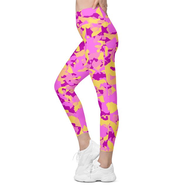 Leggings de cintura alta (yoga) con bolsillos y estampado de camuflaje intenso