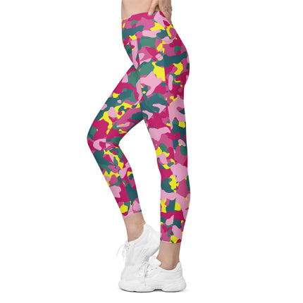 Leggings de cintura alta (yoga) con bolsillos y estampado de camuflaje intenso