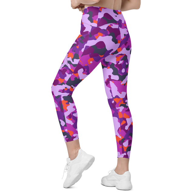 Leggings de cintura alta (yoga) con bolsillos y estampado de camuflaje intenso