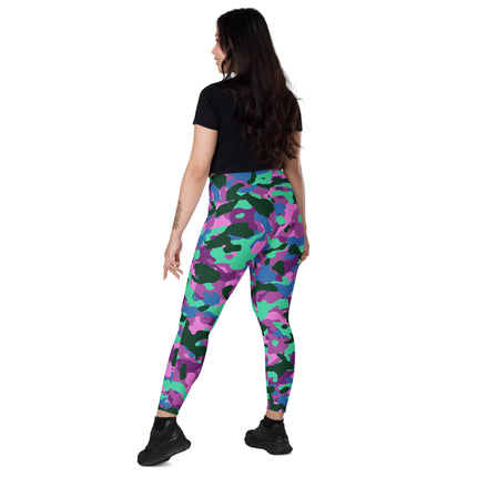 Mystic Mint Camo High-Waisted Leggings (Pockets)