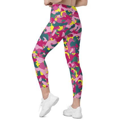 Leggings de cintura alta (yoga) con bolsillos y estampado de camuflaje intenso