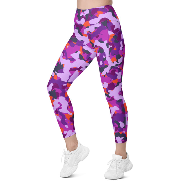 Leggings de cintura alta (yoga) con bolsillos y estampado de camuflaje intenso