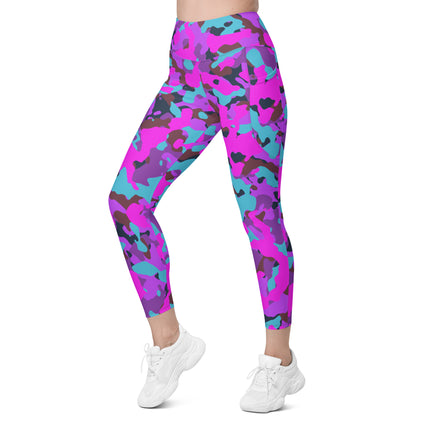 Leggings de cintura alta (yoga) con bolsillos y estampado de camuflaje intenso