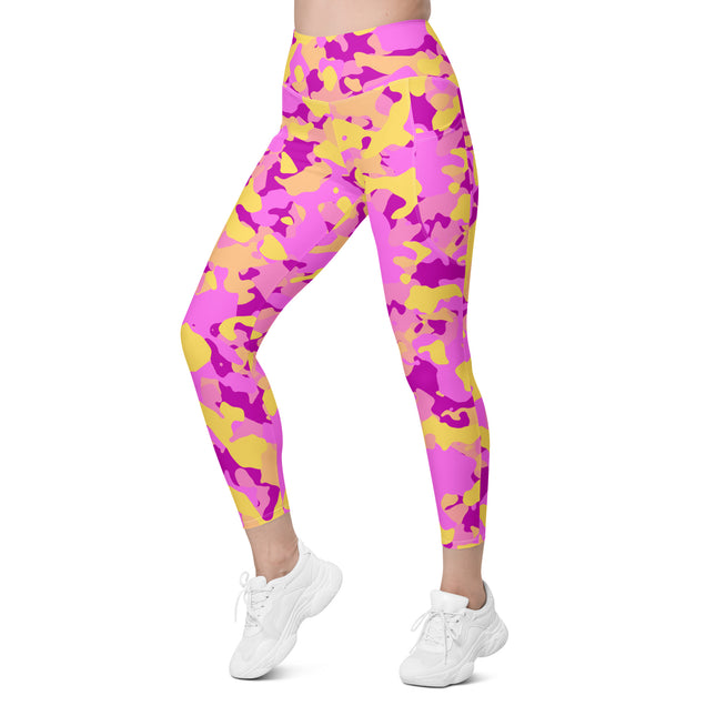 Leggings de cintura alta (yoga) con bolsillos y estampado de camuflaje intenso