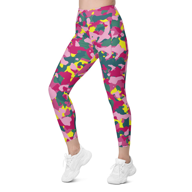 Leggings de cintura alta (yoga) con bolsillos y estampado de camuflaje intenso