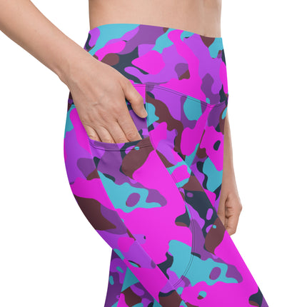 Leggings de cintura alta (yoga) con bolsillos y estampado de camuflaje intenso