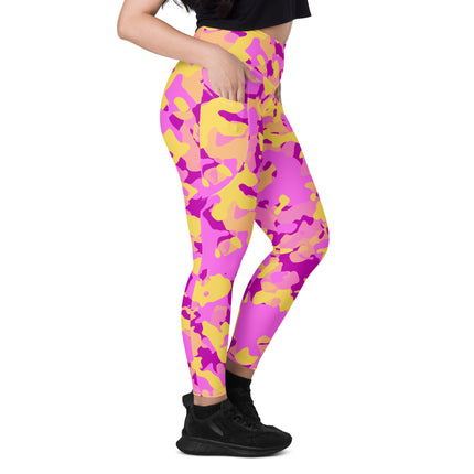 Leggings de cintura alta (yoga) con bolsillos y estampado de camuflaje intenso