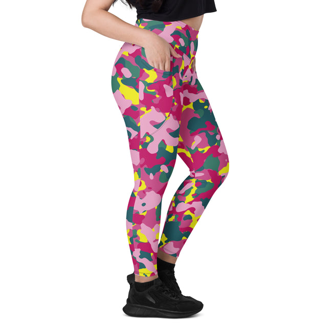 Leggings de cintura alta (yoga) con bolsillos y estampado de camuflaje intenso