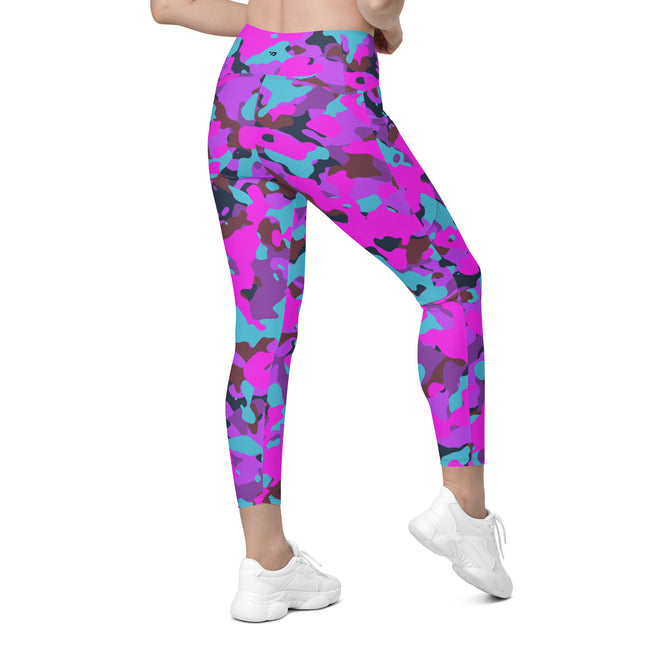 Leggings de cintura alta (yoga) con bolsillos y estampado de camuflaje intenso