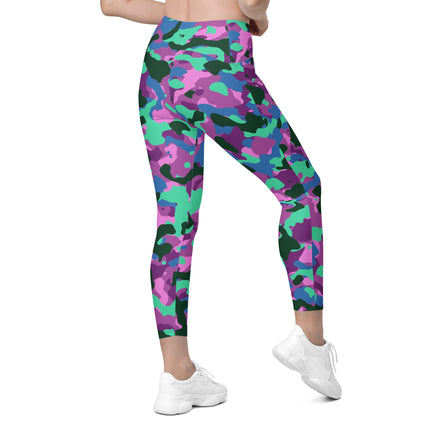 Leggings de cintura alta con estampado de camuflaje Mystic Mint (bolsillos)