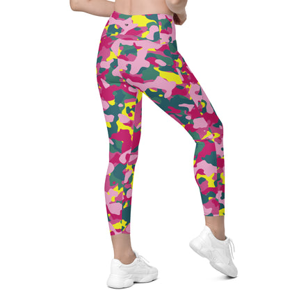 Leggings de cintura alta (yoga) con bolsillos y estampado de camuflaje intenso