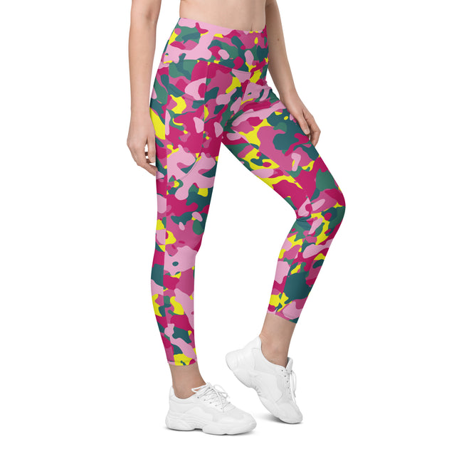 Leggings de cintura alta (yoga) con bolsillos y estampado de camuflaje intenso