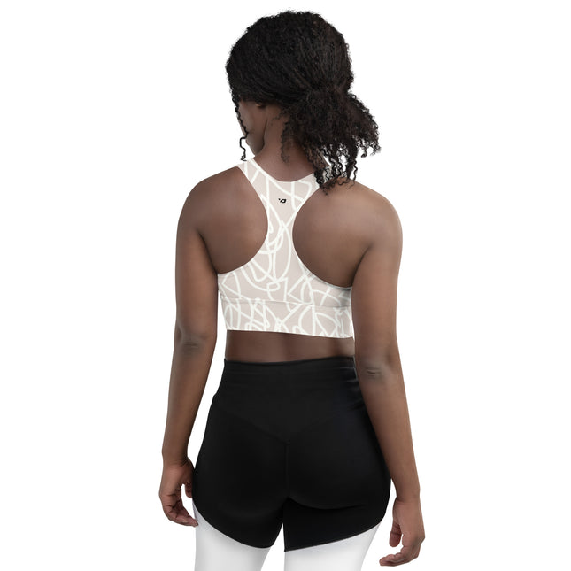 Ivory Doodle Longline Sports Bra