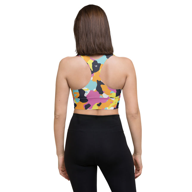 Sunset Mirage Camo Longline Sports Bra