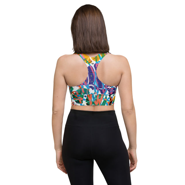 Kaleido Graffiti Longline Sports Bra