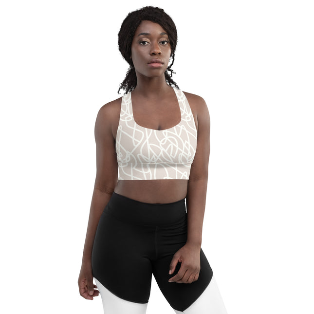 Ivory Doodle Longline Sports Bra