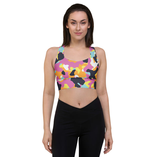 Sunset Mirage Camo Longline Sports Bra