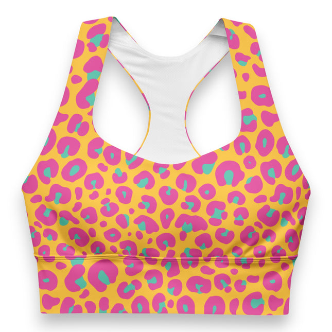 Sunset Leopard Longline Sports Bra