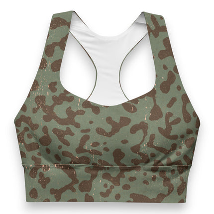 Woodland Abstract Longline Sports Bra