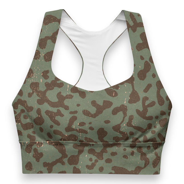 Woodland Abstract Longline Sports Bra