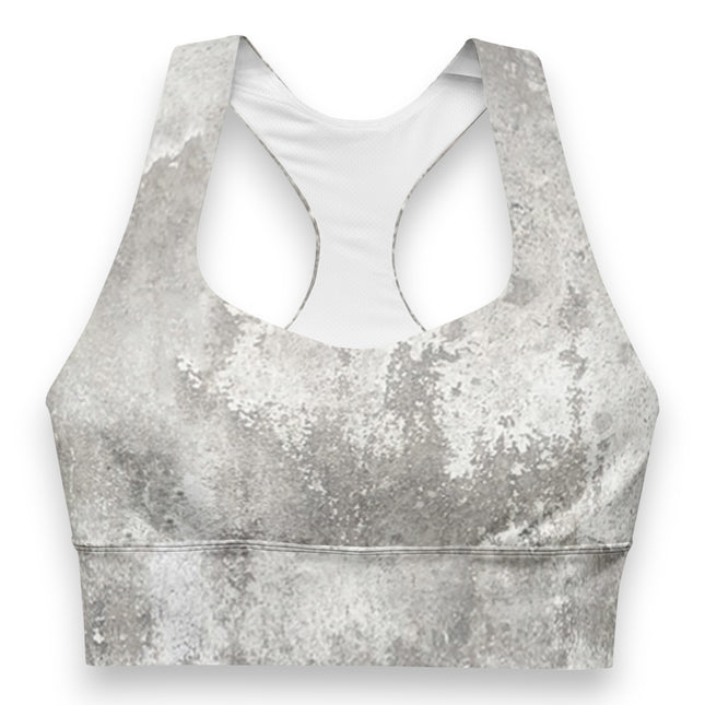 Stone Grunge Longline Sports Bra