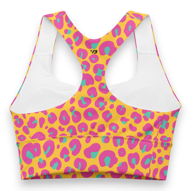 Sunset Leopard Longline Sports Bra