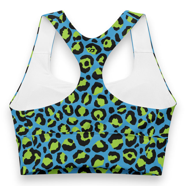 Neon Lagoon Leopard Longline Sports Bra