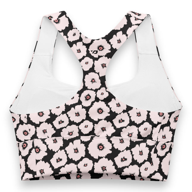 Noir Bloom Longline Sports Bra