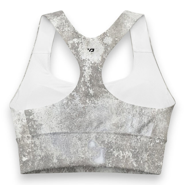 Stone Grunge Longline Sports Bra