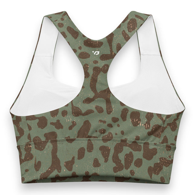 Woodland Abstract Longline Sports Bra