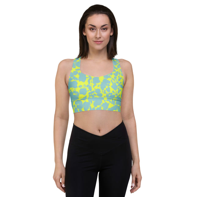 Teal Topaz Longline Sports Bra