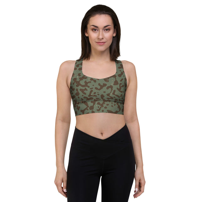 Woodland Abstract Longline Sports Bra