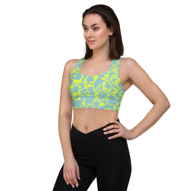 Teal Topaz Longline Sports Bra