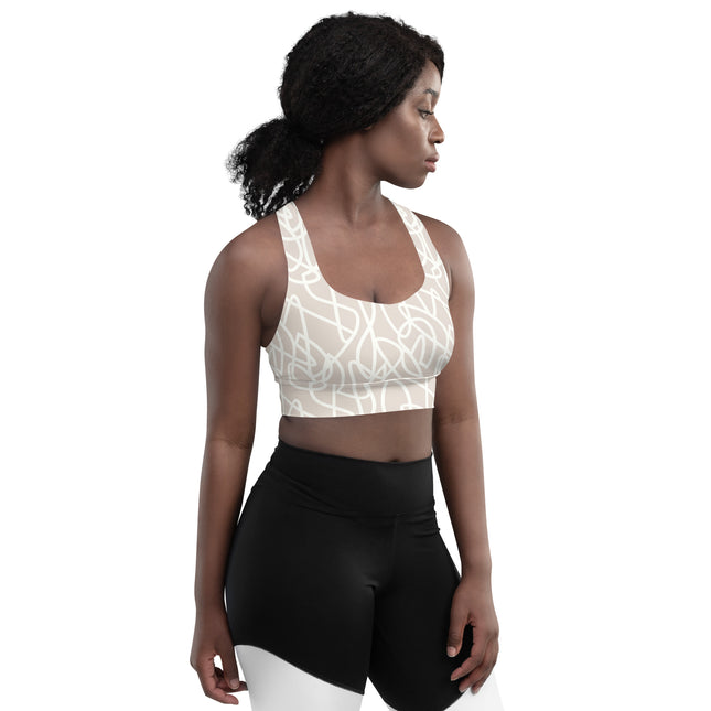 Ivory Doodle Longline Sports Bra