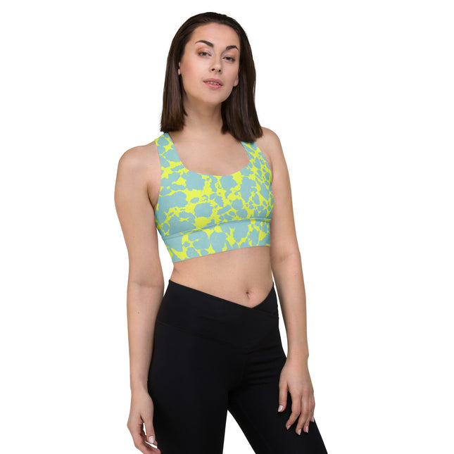 Teal Topaz Longline Sports Bra