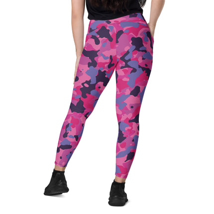 Leggings de cintura alta con estampado de camuflaje en color obsidiana rosa (bolsillos)