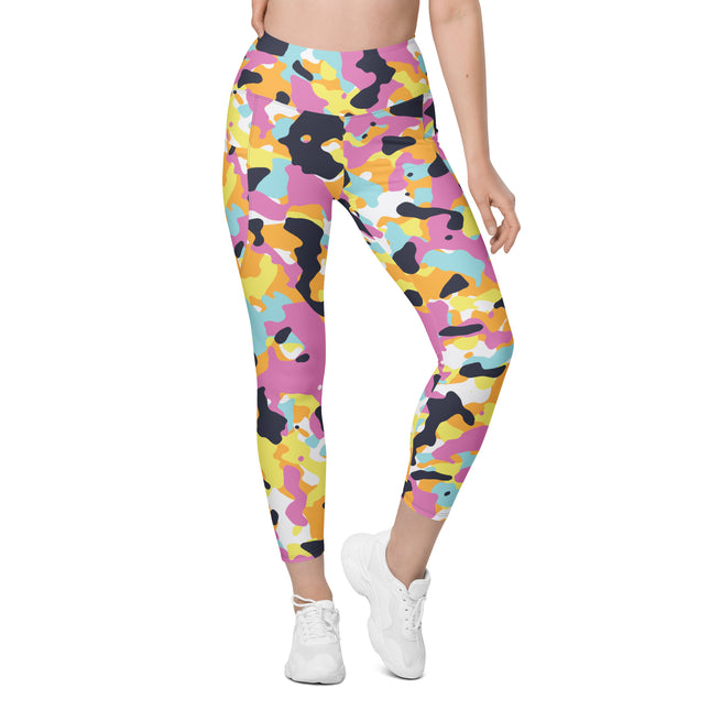 Sunset Mirage Camo High-Waisted Leggings (Pockets)