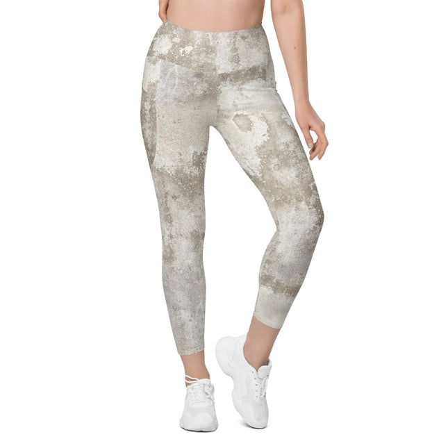 STONE GRUNGE HIGH-WAISTED LEGGINGS (Pockets)