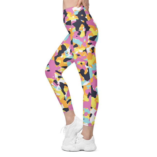 Sunset Mirage Camo High-Waisted Leggings (Pockets)