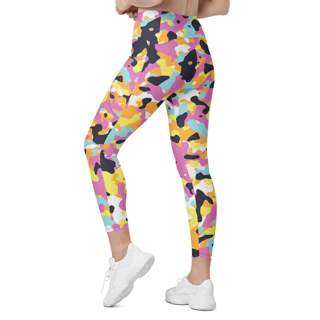 Leggings de cintura alta con estampado de camuflaje Sunset Mirage (bolsillos)