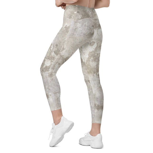 STONE GRUNGE HIGH-WAISTED LEGGINGS (Pockets)