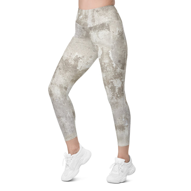 STONE GRUNGE HIGH-WAISTED LEGGINGS (Pockets)