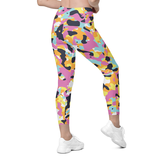 Sunset Mirage Camo High-Waisted Leggings (Pockets)